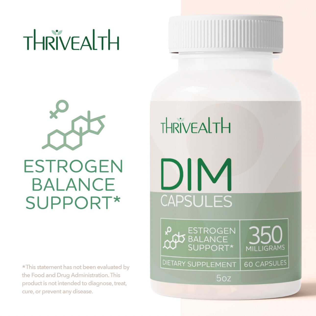 Thrivealth 350mg DIM Estrogen Balance Support Capsules